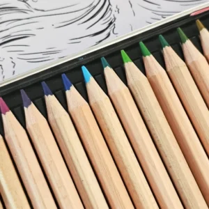 مداد رنگی 3+24 رنگ تخت آریا جعبه فلزی